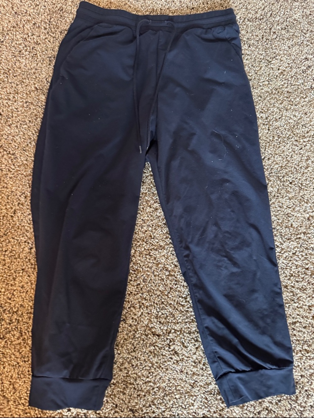 Men's Black Drawstring Jogger Pants